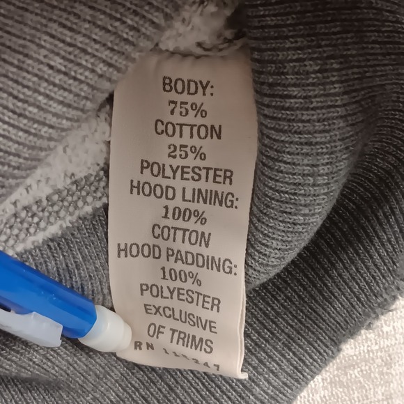 Ruehl No.925 Greenwich NY Mens Gray Hoodie Pullover Distressed Details Medium - Picture 8 of 11